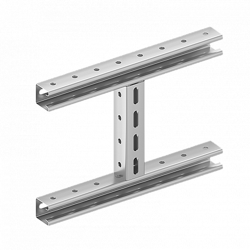 Крепление Н-образное к вертикальной двутавровой балке