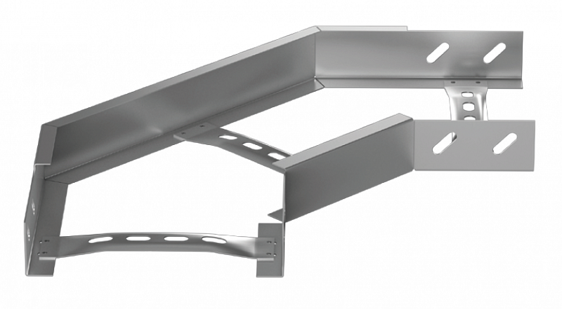 Лоток лестничный горизонтальный поворот на 90° НЛ-У-90