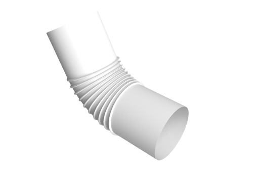 Колено стока трубы Vortex Project 146мм RAL 9003